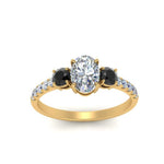 Load image into Gallery viewer, Petite Micropave Three Stone Oval Diamond Ring
