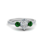 Load image into Gallery viewer, petite-micropave-pear-shaped-three-stone-diamond-engagement-ring-with-emerald-in-white-gold-FD9383PERGEMGR-NL-WG
