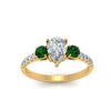 Load image into Gallery viewer, petite-micropave-pear-shaped-three-stone-diamond-engagement-ring-with-emerald-in-yellow-gold-FD9383PERGEMGR-NL-YG