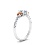 Load image into Gallery viewer, petite-micropave-pear-shaped-three-stone-diamond-engagement-ring-with-orange-sapphire-in-white-gold-FD9383PERGSAOR-NL-WG
