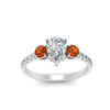 Load image into Gallery viewer, petite-micropave-pear-shaped-three-stone-diamond-engagement-ring-with-orange-sapphire-in-white-gold-FD9383PERGSAOR-NL-WG