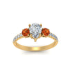 Load image into Gallery viewer, petite-micropave-pear-shaped-three-stone-diamond-engagement-ring-with-orange-sapphire-in-yellow-gold-FD9383PERGSAOR-NL-YG