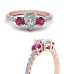 Load image into Gallery viewer, petite-micropave-pear-shaped-three-stone-diamond-engagement-ring-with-pink-sapphire-in-rose-gold-FD9383PERGSADRPI-NL-RG
