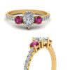 Load image into Gallery viewer, petite-micropave-pear-shaped-three-stone-diamond-engagement-ring-with-pink-sapphire-in-yellow-gold-FD9383PERGSADRPI-NL-YG