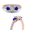 Load image into Gallery viewer, petite-micropave-pear-shaped-three-stone-diamond-engagement-ring-with-sapphire-in-rose-gold-FD9383PERGSABL-NL-RG