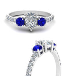Load image into Gallery viewer, petite-micropave-pear-shaped-three-stone-diamond-engagement-ring-with-sapphire-in-white-gold-FD9383PERGSABL-NL-WG
