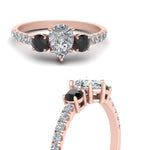 Load image into Gallery viewer, petite-micropave-pear-shaped-three-stone-engagement-ring-with-black-diamond-in-rose-gold-FD9383PERGBLACK-NL-RG

