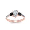 Load image into Gallery viewer, petite-micropave-pear-shaped-three-stone-engagement-ring-with-black-diamond-in-rose-gold-FD9383PERGBLACK-NL-RG