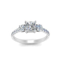 Thumbnail 67 - petite-micropave-princess-cut-three-stone-diamond-engagement-ring-in-white-gold-FD9383PRR-NL-WG
