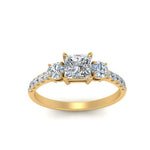Load image into Gallery viewer, petite-micropave-princess-cut-three-stone-diamond-engagement-ring-in-yellow-gold-FD9383PRR-NL-YG
