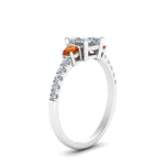 Load image into Gallery viewer, petite-micropave-princess-cut-three-stone-diamond-engagement-ring-with-orange-sapphire-in-white-gold-FD9383PRRGSAOR-NL-WG
