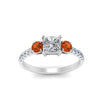 Load image into Gallery viewer, petite-micropave-princess-cut-three-stone-diamond-engagement-ring-with-orange-sapphire-in-white-gold-FD9383PRRGSAOR-NL-WG