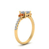 Load image into Gallery viewer, petite-micropave-princess-cut-three-stone-diamond-engagement-ring-with-orange-sapphire-in-yellow-gold-FD9383PRRGSAOR-NL-YG
