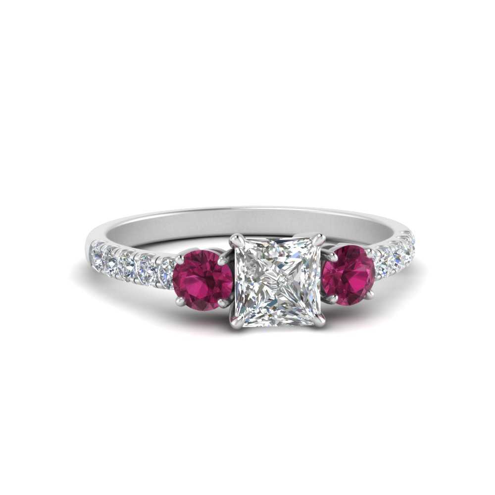 petite-micropave-princess-cut-three-stone-diamond-engagement-ring-with-pink-sapphire-in-white-gold-FD9383PRRGSADRPI-NL-WG
