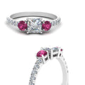 Thumbnail 26 - petite-micropave-princess-cut-three-stone-diamond-engagement-ring-with-pink-sapphire-in-white-gold-FD9383PRRGSADRPI-NL-WG