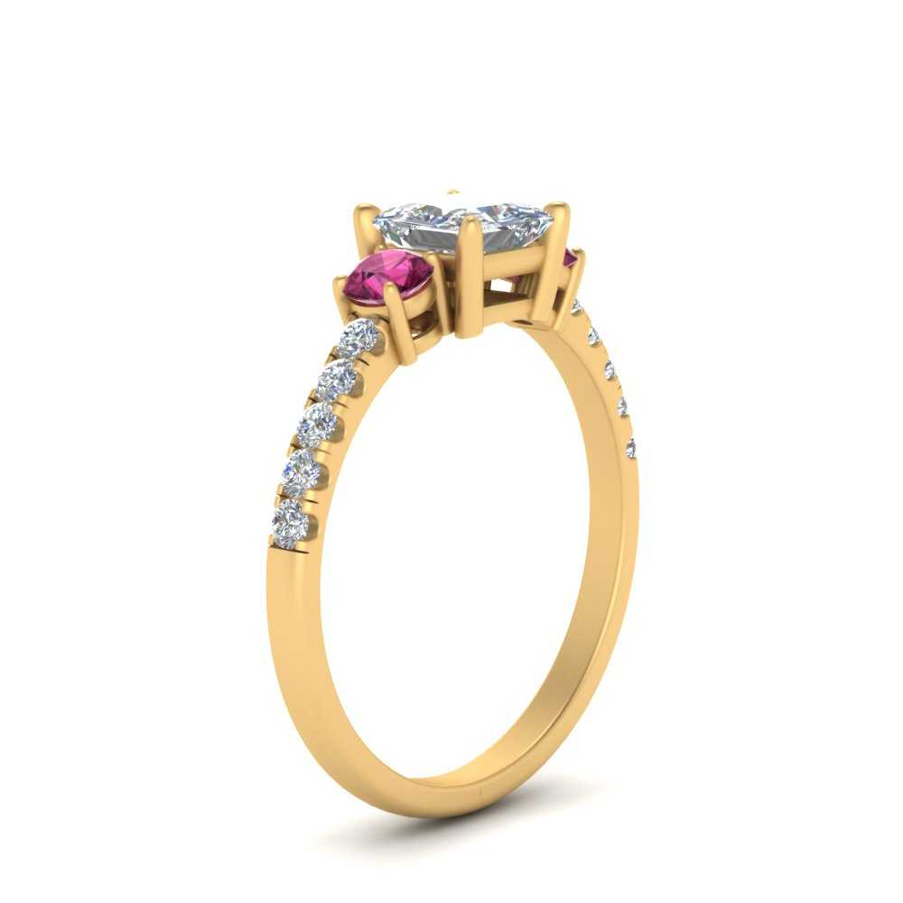 petite-micropave-princess-cut-three-stone-diamond-engagement-ring-with-pink-sapphire-in-yellow-gold-FD9383PRRGSADRPI-NL-YG