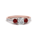 Thumbnail 63 - petite-micropave-princess-cut-three-stone-diamond-engagement-ring-with-ruby-in-rose-gold-FD9383PRRGRUDR-NL-RG