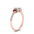 Thumbnail 66 - petite-micropave-princess-cut-three-stone-diamond-engagement-ring-with-ruby-in-rose-gold-FD9383PRRGRUDR-NL-RG