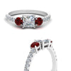 Load image into Gallery viewer, petite-micropave-princess-cut-three-stone-diamond-engagement-ring-with-ruby-in-white-gold-FD9383PRRGRUDR-NL-WG