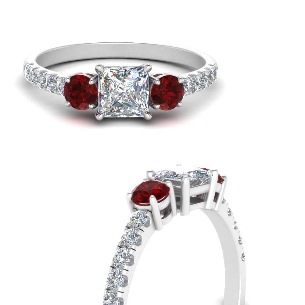 petite-micropave-princess-cut-three-stone-diamond-engagement-ring-with-ruby-in-white-gold-FD9383PRRGRUDR-NL-WG