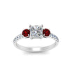 Load image into Gallery viewer, petite-micropave-princess-cut-three-stone-diamond-engagement-ring-with-ruby-in-white-gold-FD9383PRRGRUDR-NL-WG