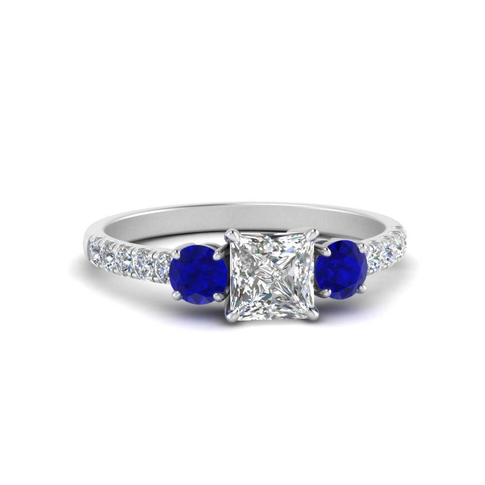 petite-micropave-princess-cut-three-stone-diamond-engagement-ring-with-sapphire-in-white-gold-FD9383PRRGSABL-NL-WG