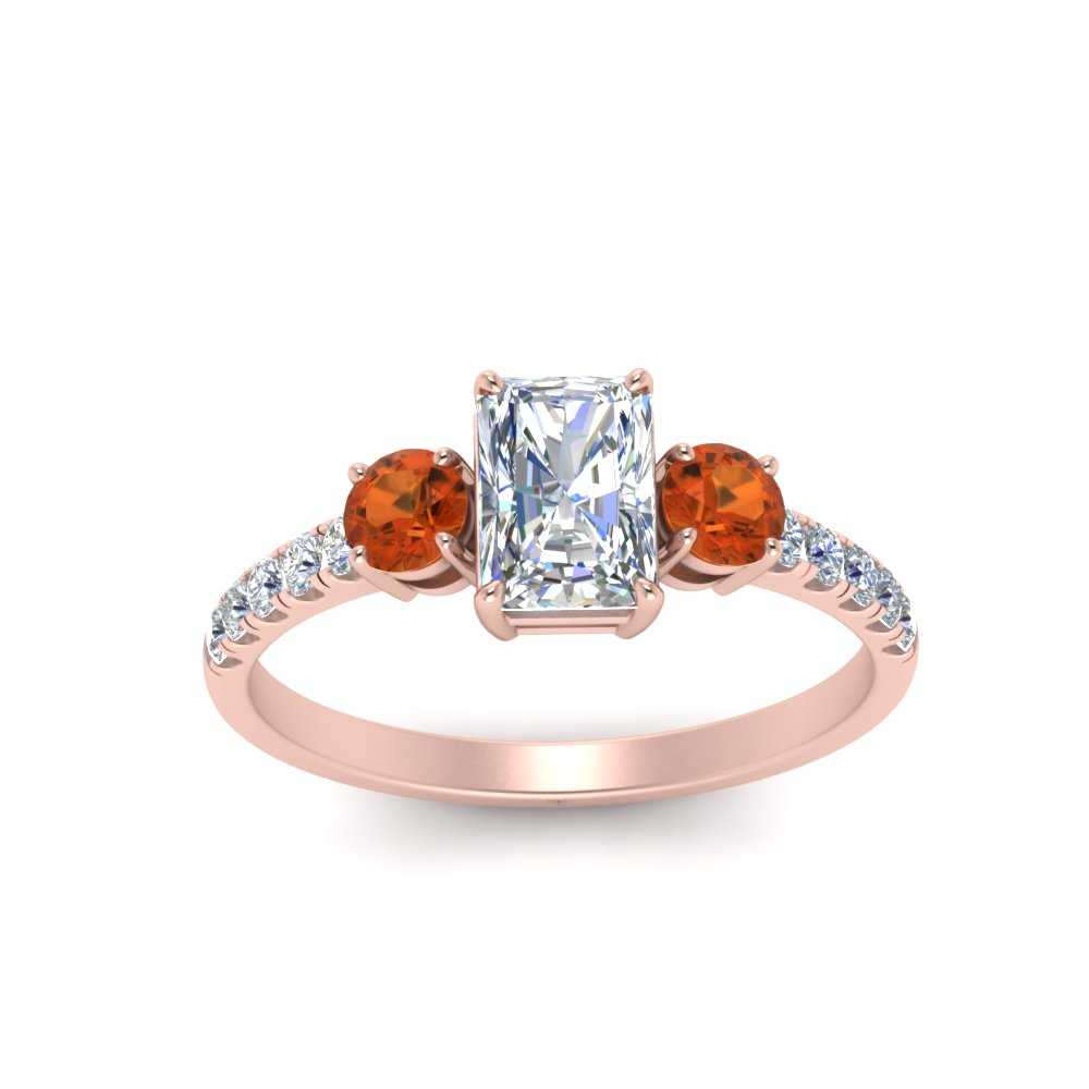 petite-micropave-radiant-cut-three-stone-diamond-engagement-ring-with-orange-sapphire-in-rose-gold-FD9383RARGSAOR-NL-RG