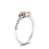 Load image into Gallery viewer, petite-micropave-radiant-cut-three-stone-diamond-engagement-ring-with-orange-sapphire-in-white-gold-FD9383RARGSAOR-NL-WG