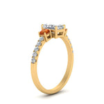 Load image into Gallery viewer, petite-micropave-radiant-cut-three-stone-diamond-engagement-ring-with-orange-sapphire-in-yellow-gold-FD9383RARGSAOR-NL-YG
