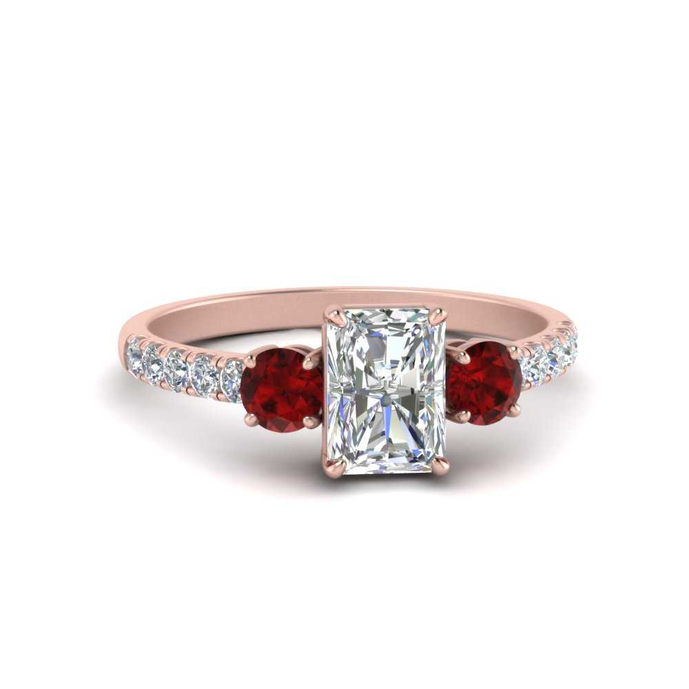 petite-micropave-radiant-cut-three-stone-diamond-engagement-ring-with-ruby-in-rose-gold-FD9383RARGRUDR-NL-RG