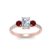 Load image into Gallery viewer, petite-micropave-radiant-cut-three-stone-diamond-engagement-ring-with-ruby-in-rose-gold-FD9383RARGRUDR-NL-RG