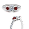 Load image into Gallery viewer, petite-micropave-radiant-cut-three-stone-diamond-engagement-ring-with-ruby-in-white-gold-FD9383RARGRUDR-NL-WG
