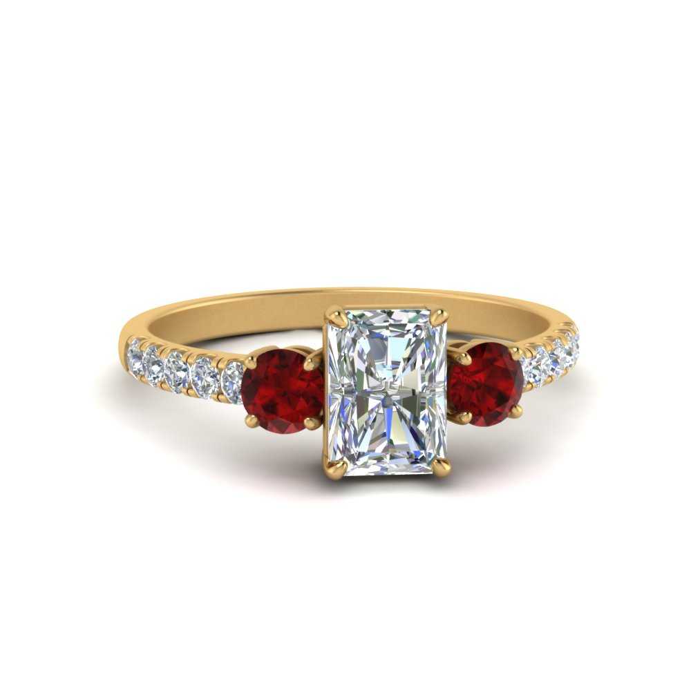 petite-micropave-radiant-cut-three-stone-diamond-engagement-ring-with-ruby-in-yellow-gold-FD9383RARGRUDR-NL-YG