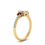 Load image into Gallery viewer, petite-micropave-radiant-cut-three-stone-diamond-engagement-ring-with-ruby-in-yellow-gold-FD9383RARGRUDR-NL-YG

