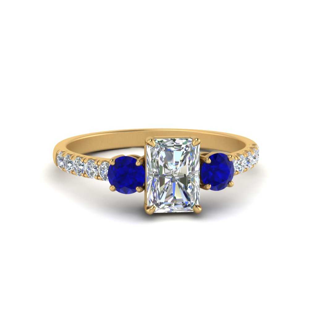 petite-micropave-radiant-cut-three-stone-diamond-engagement-ring-with-sapphire-in-yellow-gold-FD9383RARGSABL-NL-YG