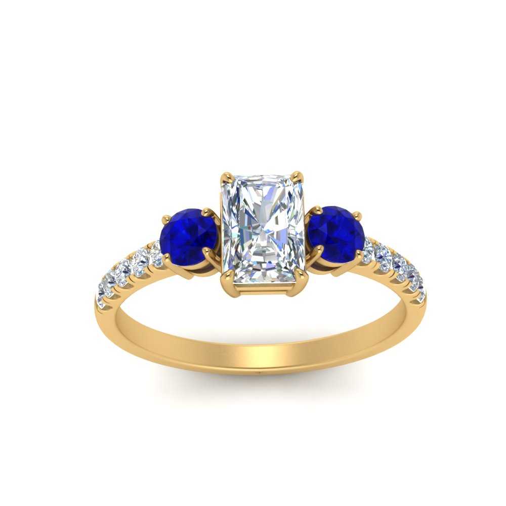 petite-micropave-radiant-cut-three-stone-diamond-engagement-ring-with-sapphire-in-yellow-gold-FD9383RARGSABL-NL-YG