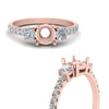 Load image into Gallery viewer, petite-micropave-semi-mount-three-stone-diamond-ring-in-rose-gold-FD9383SMR-NL-RG