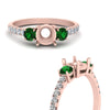 Load image into Gallery viewer, petite-micropave-semi-mount-three-stone-diamond-ring-with-emerald-in-rose-gold-FD9383SMRGEMGR-NL-RG