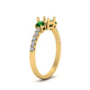 Load image into Gallery viewer, petite-micropave-semi-mount-three-stone-diamond-ring-with-emerald-in-yellow-gold-FD9383SMRGEMGR-NL-YG