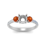 Load image into Gallery viewer, petite-micropave-semi-mount-three-stone-diamond-ring-with-orange-sapphire-in-white-gold-FD9383SMRGSAOR-NL-WG
