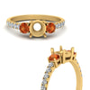 Load image into Gallery viewer, petite-micropave-semi-mount-three-stone-diamond-ring-with-orange-sapphire-in-yellow-gold-FD9383SMRGSAOR-NL-YG