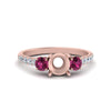 Load image into Gallery viewer, petite-micropave-semi-mount-three-stone-diamond-ring-with-pink-sapphire-in-rose-gold-FD9383SMRGSADRPI-NL-RG