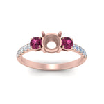 Load image into Gallery viewer, petite-micropave-semi-mount-three-stone-diamond-ring-with-pink-sapphire-in-rose-gold-FD9383SMRGSADRPI-NL-RG
