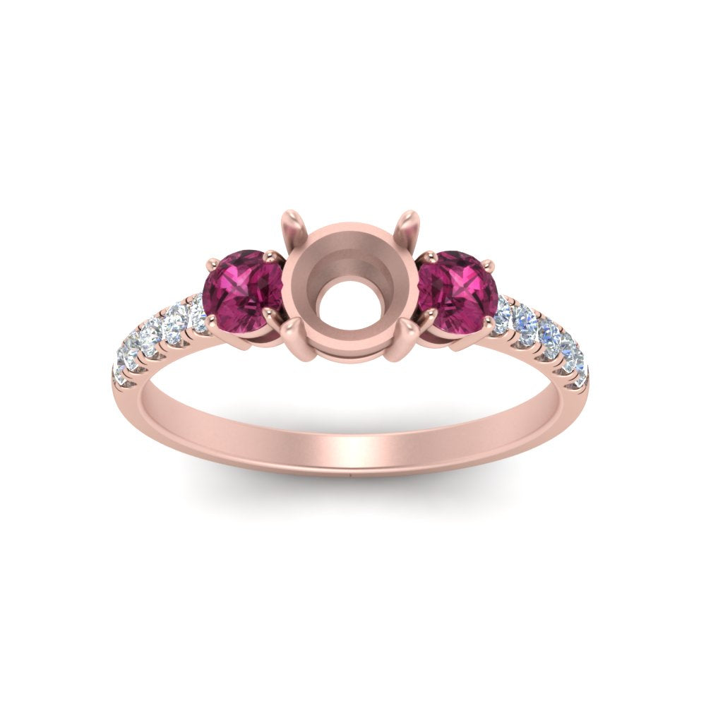 petite-micropave-semi-mount-three-stone-diamond-ring-with-pink-sapphire-in-rose-gold-FD9383SMRGSADRPI-NL-RG