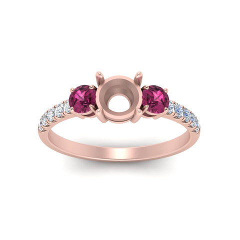 petite-micropave-semi-mount-three-stone-diamond-ring-with-pink-sapphire-in-rose-gold-FD9383SMRGSADRPI-NL-RG