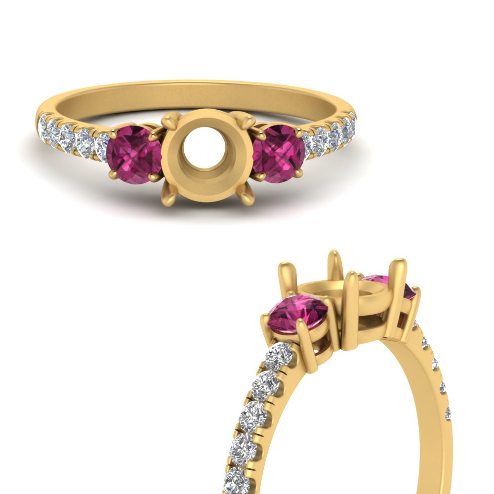 petite-micropave-semi-mount-three-stone-diamond-ring-with-pink-sapphire-in-yellow-gold-FD9383SMRGSADRPI-NL-YG