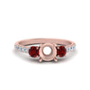 Load image into Gallery viewer, petite-micropave-semi-mount-three-stone-diamond-ring-with-ruby-in-rose-gold-FD9383SMRGRUDR-NL-RG
