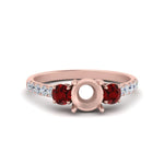 Load image into Gallery viewer, petite-micropave-semi-mount-three-stone-diamond-ring-with-ruby-in-rose-gold-FD9383SMRGRUDR-NL-RG
