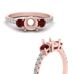 Load image into Gallery viewer, petite-micropave-semi-mount-three-stone-diamond-ring-with-ruby-in-rose-gold-FD9383SMRGRUDR-NL-RG
