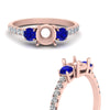Load image into Gallery viewer, petite-micropave-semi-mount-three-stone-diamond-ring-with-sapphire-in-rose-gold-FD9383SMRGSABL-NL-RG